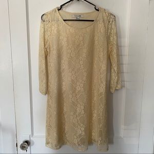 Forever 21 Cream Lace Dress